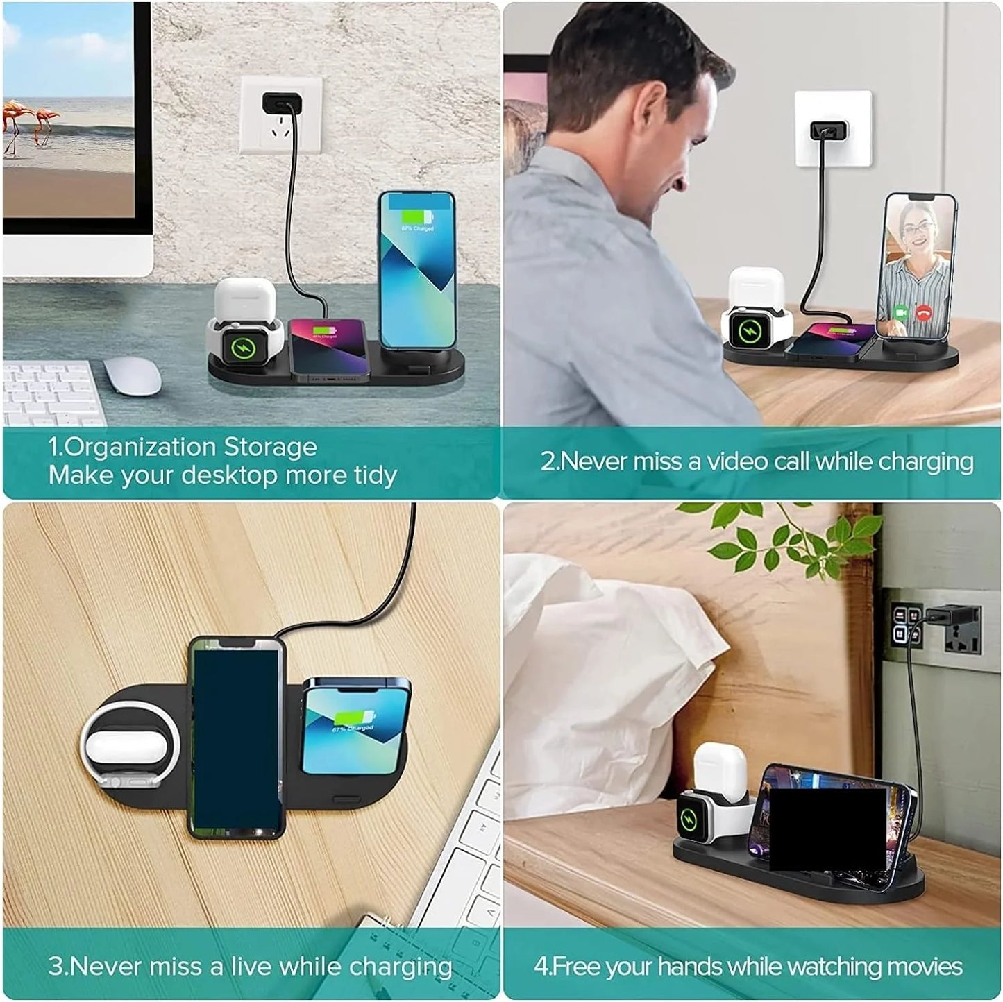 6-In-1 Wireless Charger Stand