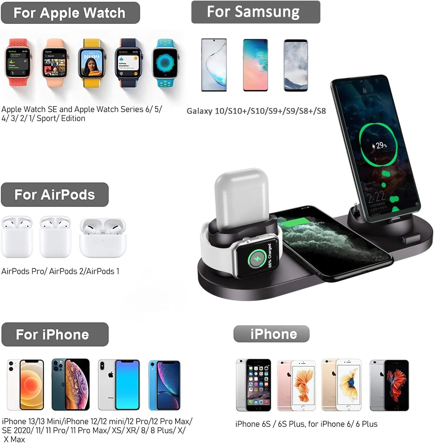 6-In-1 Wireless Charger Stand